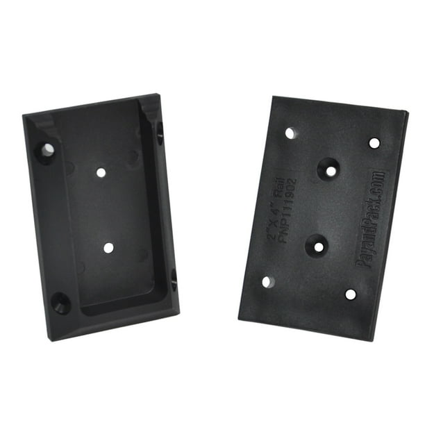 Actual 1.5x3.5 Myard PNP111902 Deck Railing Connectors with Screws for 2x4 Inches Stair Wood Handrail 1 Pair, Black